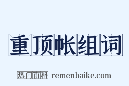 重顶帐组词是什么意思的图片